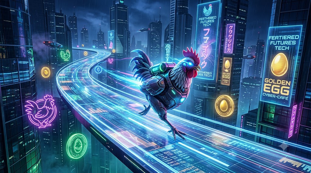 Cyber Neon Algorithmus Visualisierung von Chicken Road 2